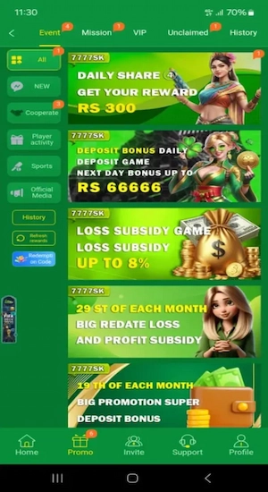 777SK Game Bonuses