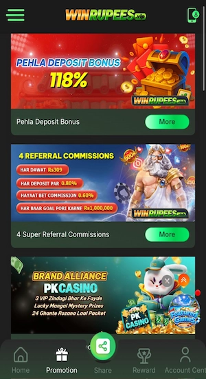 WINRUPEES Game Bonuses
