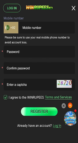 WINRUPEES Game Register