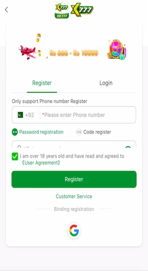 X777 Game Register