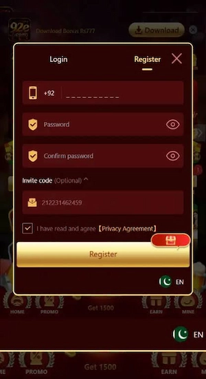 92E Game Register