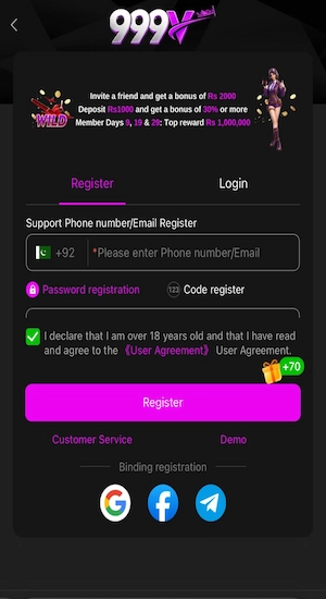 999V Game Register