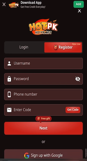 HOTPK Game Register