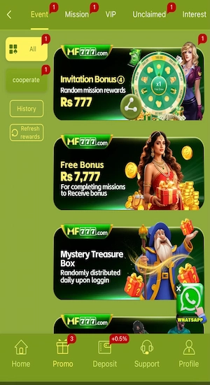 MF777 Game Bonuses