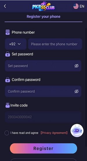 PKR55 Game Register