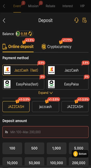 PLAY 7778 Game Deposit