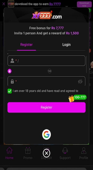 XF777 Game Register
