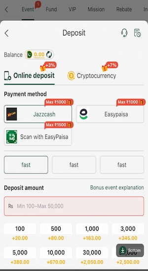Z7 Game Deposit
