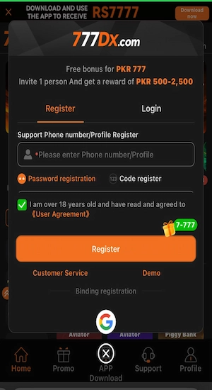 777DX Game Register